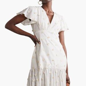 RIXO Delicia Floral-Appliquéd Cotton And Voile Maxi Dress